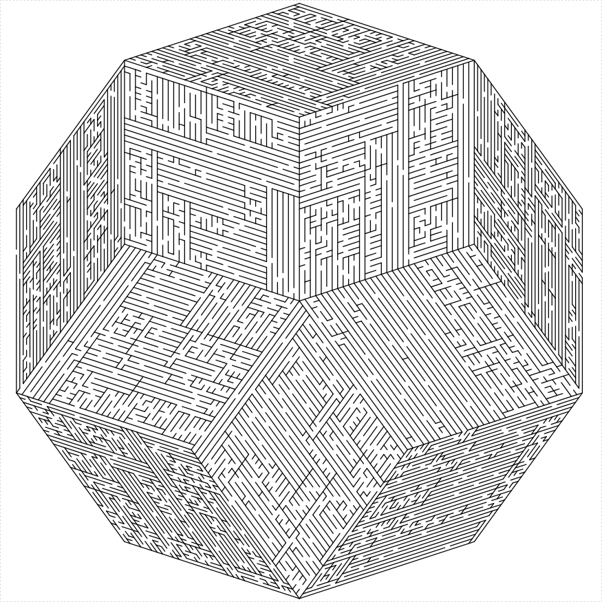 Figure: five flower decagon