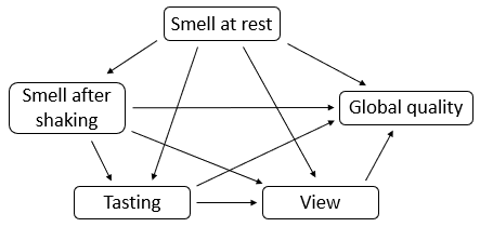 Path-diagram for wine data